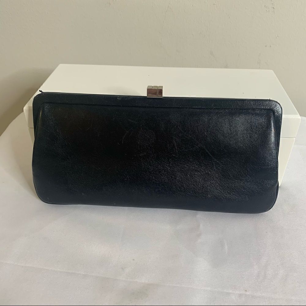 Lambertson Truex Black Leather Clutch